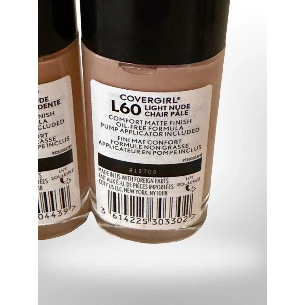 Covergirl TruBlend Matte Made Foundation Lot 3 Shades L60 L90 M40 Oil-Free 1oz
